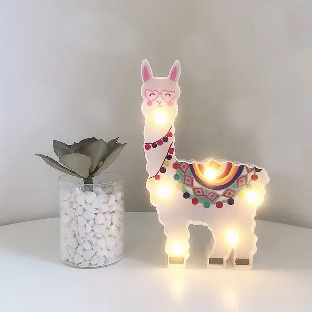 Applique murale lama amoureux avec ampoules à LED