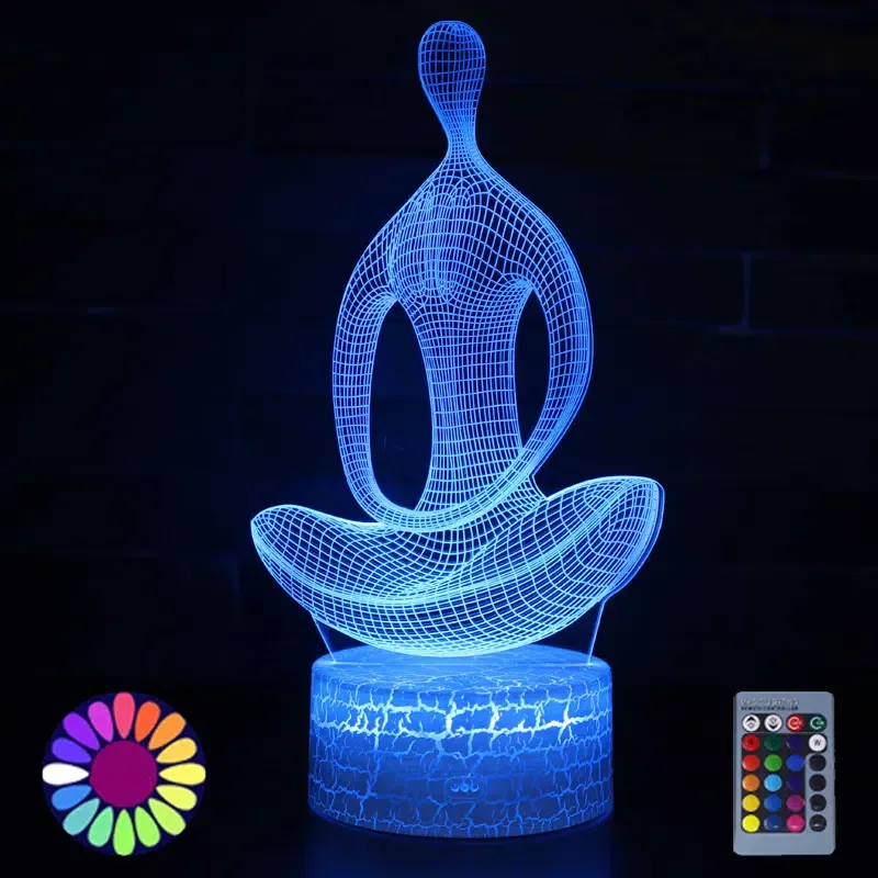 Lampe homme sage 3D à LED colorée – Image 4