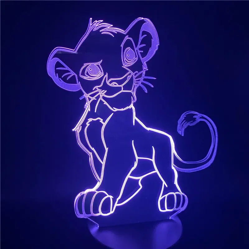 Lampe LED 3d motif dessin animé Simba – Image 3