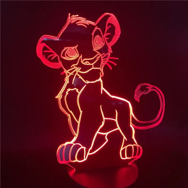Lampe LED 3d motif dessin animé Simba – Image 4