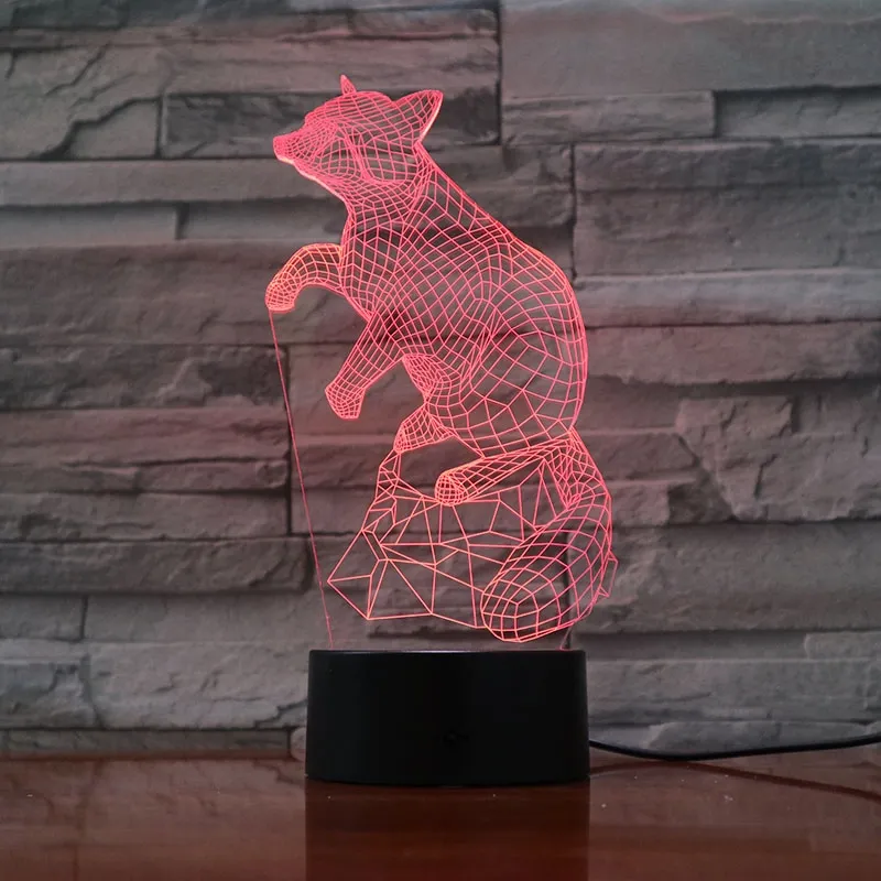 Veilleuse illusion optique renard 3D – Image 2