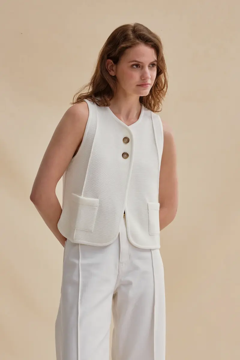 Gilet sans manches Le Minor blanc