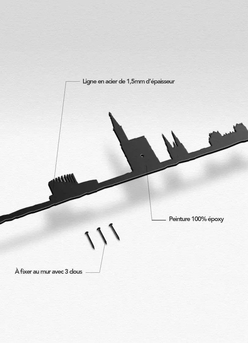 Silhouette murale The Line Strasbourg – Image 4